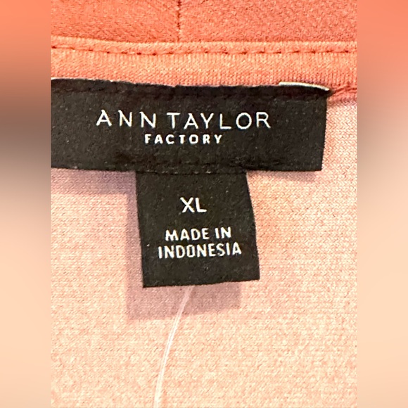 Ann Taylor Long Sleeve V-Veck Drop Blouse size XL NWT - Picture 2 of 7